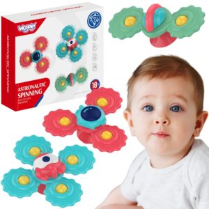 WOOPIE BABY Gryzak Spinner Wirujący z Przyssawką Zestaw 3 szt