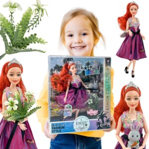 WOOPIE ROYAL Lalka Emi Style Fashion 32 cm - Stylowa Księżniczka w Różowej Sukni + Akcesoria