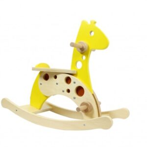 MASTERKIDZ Drewniana Żyrafa Na Biegunach Bujak
