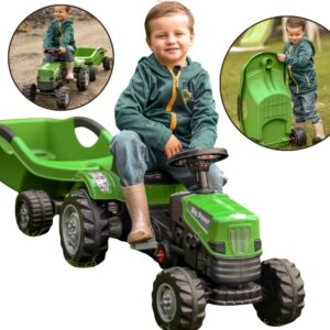 WOOPIE Traktor na Pedały Big PowerTrac z Przyczepą XXL