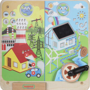 MASTERKIDZ Tablica Edukacyjna Energia Odnawialna i Nieodnawialna Montessori
