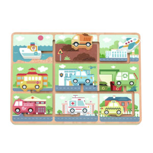 TOOKY TOY Labirynt Drewniany Pojazdy Układanka