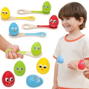 VIGA Bieg z Jajkiem na Łyżce dla Dzieci Gra Zręcznościowa Zespołowa