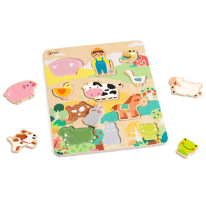CLASSIC WORLD Drewniana Układanka Dopasuj Zwierzęta Farma