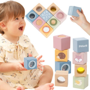 VIGA Drewniane Klocki Sensoryczne PolarB