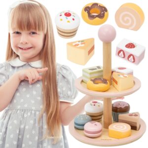 VIGA Drewniany Stojak na Ciasto z Akcesoriami