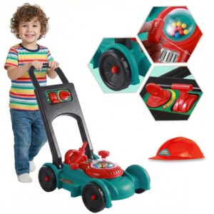 WOOPIE Kosiarka dla Dzieci Dźwięk + Zestaw Kask Kanister