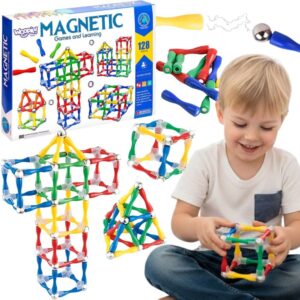 WOOPIE Klocki Magnetyczne Konstrukcyjne 3D 128 el. XXL