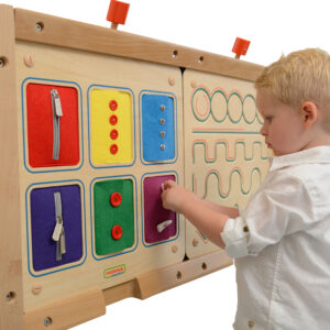 MASTERKIDZ Tablica Ścienna Otwieranie I Zamykanie Zamków Suwaki Guziki Montessori