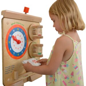 MASTERKIDZ Nauka Odczytywania Zegara Ścienna Tablica Edukacyjna Flex