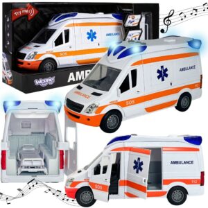 WOOPIE Pogotowie Karetka Ambulans Nosze w Zestawie + Sygnały Dźwiękowe I Świetlne