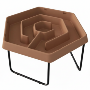 MASTERKIDZ Sześciokątny Stolik Do Zabawy Piaskiem i Wodą Labirynt Regulowana Wysokość