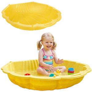 WOOPIE Piaskownica Muszelka Żółta Zamykana 2w1 Basen Suchy 1 szt.