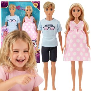 WOOPIE ROYAL Zestaw Lalek Rodzina Lily w Ciąży Tata Niemowlak