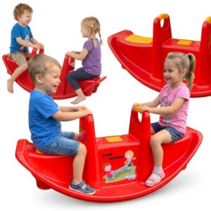 WOOPIE Bujak Wieloosobowy STAR Huśtawka Równoważna Czerwony