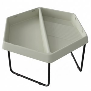 MASTERKIDZ Sześciokątny Stolik Do Zabawy Piaskiem i Wodą 2 Komory Regulowana Wysokość