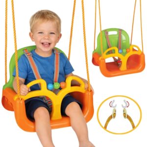 WOOPIE Huśtawka Swing 3w1 Pomarańczowa