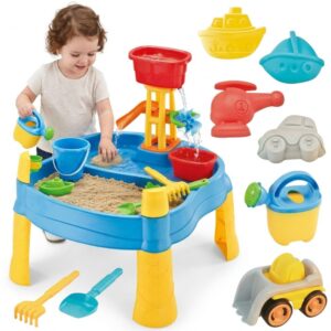 WOOPIE Stolik Wodny 2w1 Piaskownica Młyn 14 akc.