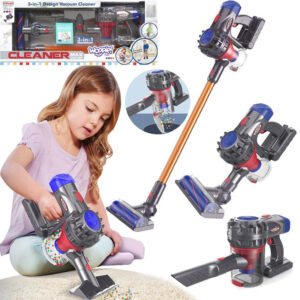 WOOPIE Interaktywny Odkurzacz Pionowy 3w1 dla Dzieci z Funkcją Ssania