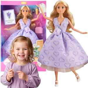 WOOPIE ROYAL Lalka Lily Długie Blond Włosy 30 cm Lawendowa Suknia Akcesoria