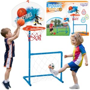 WOOPIE Zestaw 2w1 Koszykówka Bramka do Piłki Nożnej + Piłka