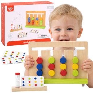 TOOKY TOY Gra Logiczna Układanka na Czas Kolory 30 Wzorów 18 el.