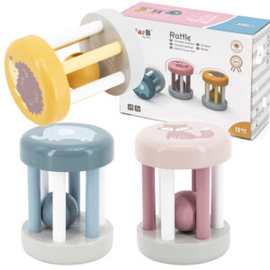 VIGA POLARB Drewniana Grzechotka Sesnsoryczna Piłka Montessori Niemowląt 0+