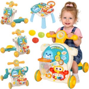 WOOPIE BABY Pchacz Chodzik Stolik Edukacyjny Hulajnoga Jeździk 4w1