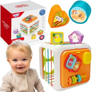 WOOPIE BABY Kostka Edukacyjna Sorter 4w1 Kształty 18m+