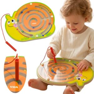 Viga Labirynt Magnetyczny Drewniana gra Śimak