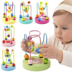 VIGA Drewniany Poręczny Labirynt Przeplatanka Pętla Motoryczna 1szt