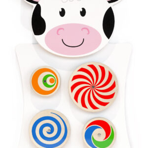 VIGA Drewniana Tablica Manipulacyjna Krówka Certyfikat FSC Montessori