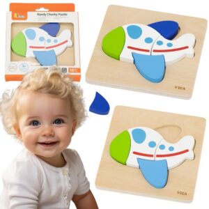 VIGA Drewniane Puzzle – Kolorowy Samolot