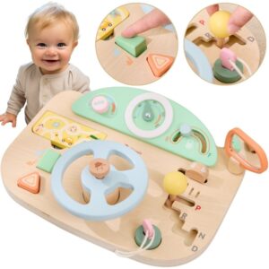 CLASSIC WORLD Drewniana Tablica Manipulacyjna Wielofunkcyjna Kierownica Motoryczna